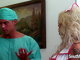 Busty Nurse Brooke Haven Is Having a Busy Day at The Clinic