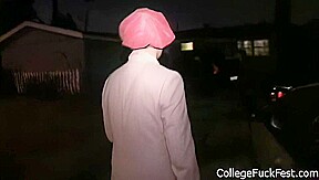 Brunette gets pussy fucked hard and deep