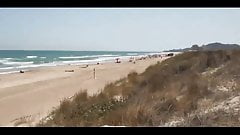 Couple split by Strangers on a nude beach