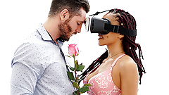 VRBangers Hot Ebony Fucked Hard on Valentines Day Girl VR