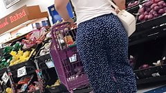 Fat ass Latina in pajamas shopping