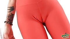 Huge Perfect ASS Latina In Spandex Deep Cameltoe Big Boobs