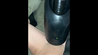 Fuck Machine Fleshlight Launch Makes me Cum on Couch