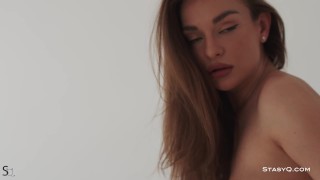 MelonyQ Wearing The Tightest Black Set Of Lingerie