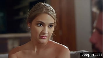 Deeper. Sumptuous blonde seduced by older guy