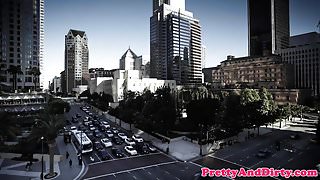 Cute teen dominated in taboo threesome