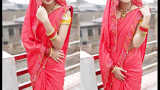 Red Saree Sexy Bhabhi ki Cumshot Sex Full HD 1080p Video !