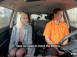 20yo car driver fucked in shaved pussy by instructor