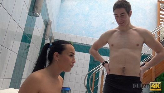 HUNT4K. Owner of spa is able to buy brilliant young girl