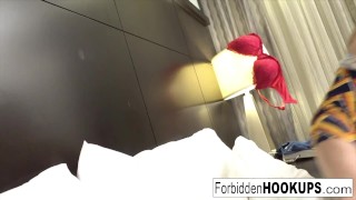 Sexy mom gets licked by her step-daughter