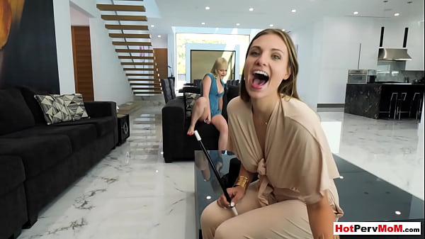 Fingering my stepmothers big boobed MILF BFFs Kenzie Love hungry pussy