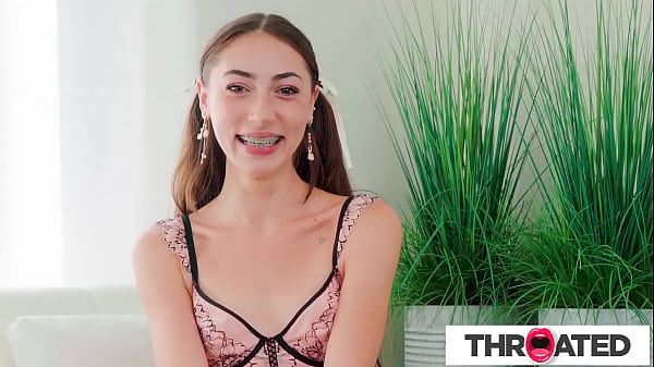 Throated – Brunette Hottie Loves Deepthroating A Huge Cock