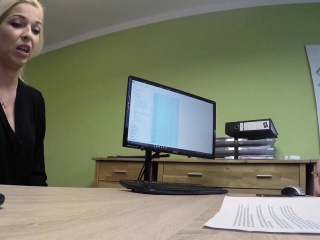 LOAN4K. First porn casting of Karol in office of loan…