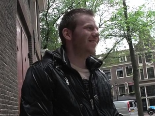 Slutty old guy gets it on in the amsterdam redlight district