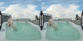 Behind The Scenes Filming Pretty Lika Rooftop Jacuzzi Dildo Masturbating