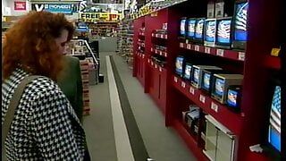 lesbians secretly lick their bare pussies in store