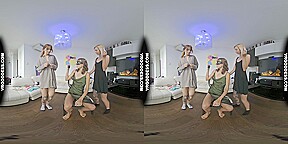 Posh Lesbian Threesome Striptease Bleika And Cherri Are Pussy Licking Sex Slaves To Miss Pussycat