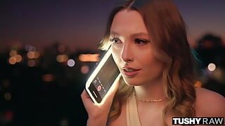 TUSHYRAW Cutie goes ass to mouth & gets her ass fucked hard