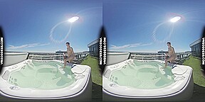 Private Jacuzzi Rooftop Masturbation With Pretty Girl Rosanna