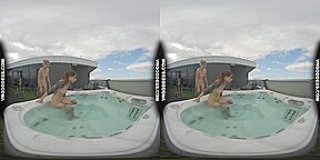 Triple Lesbian Jacuzzi Followed By Double Dildo Deep Penetration On The Couch