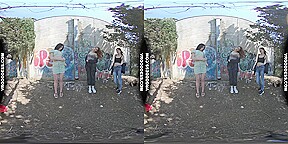 On Vacation With Matty Cheri Rebeka Ruby Nude In Public Painting Graffiti And Dancing