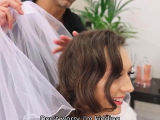 VIP4K. Sexy bride gets trimmed pussy licked and fucked