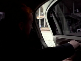 Bride in white dress moans loudly being fucked in the limo