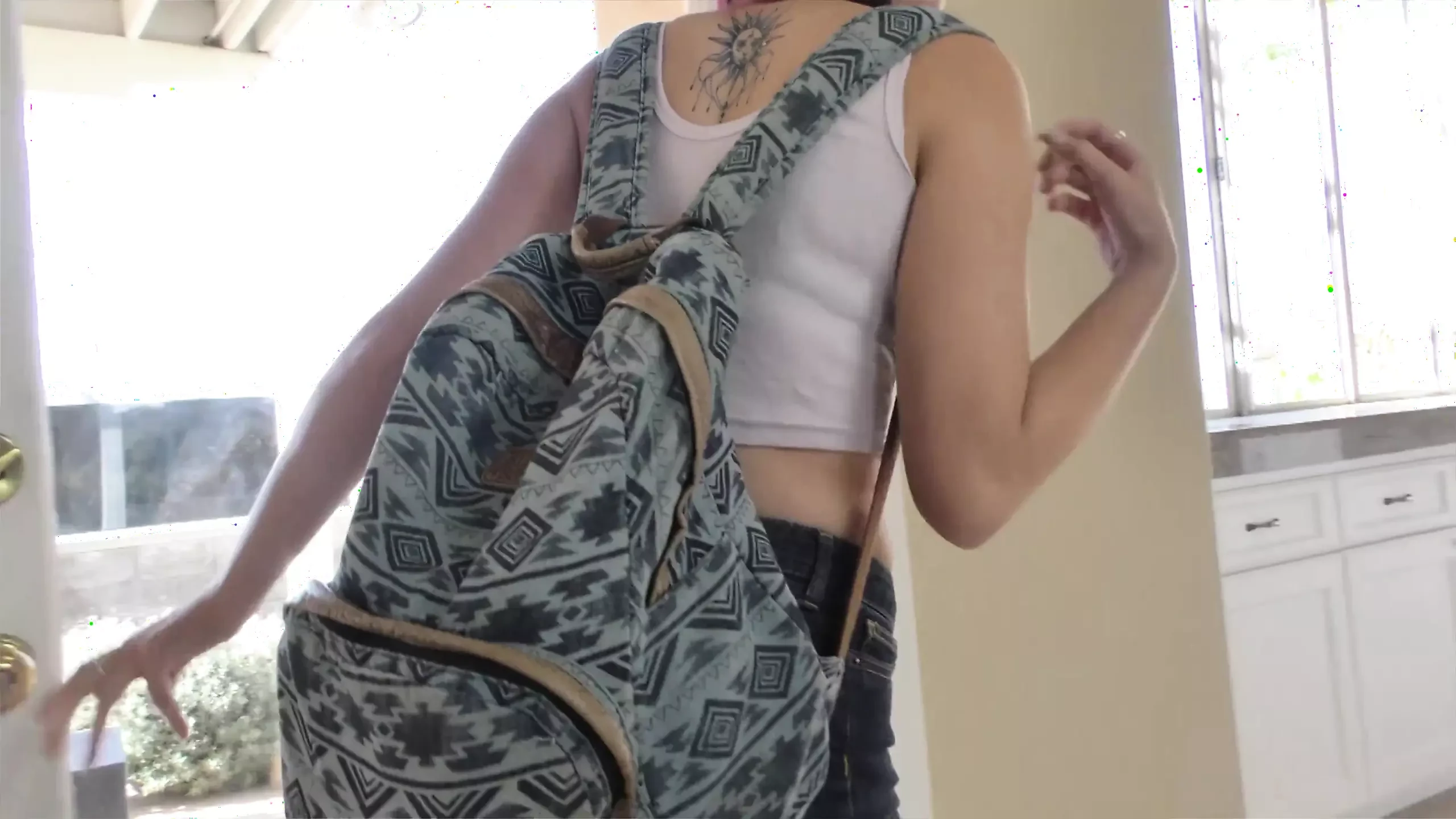 Cute Redhead Teen Surprises Her Stepdad by Tossing His Salad