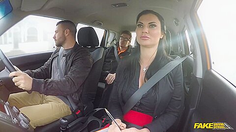 Hawt British Pornstar Double Penetration In A Car