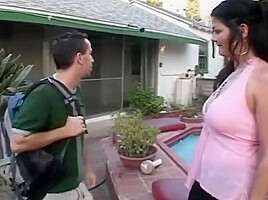 Johnny Thrust In Big Boobs Sexy Milf Fucking In The Garden