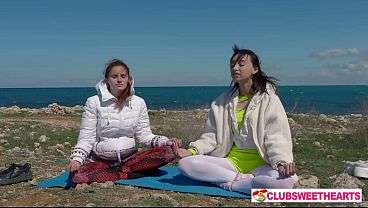 Let me Show you My Favorite Asana! 18yo Angel Ray & Ashly Rabbit for ClubSweethearts