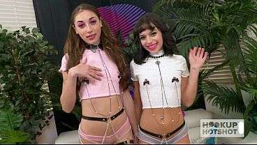 Skinny Girls Aria Valencia & Tiana Blow Have A Threesome!